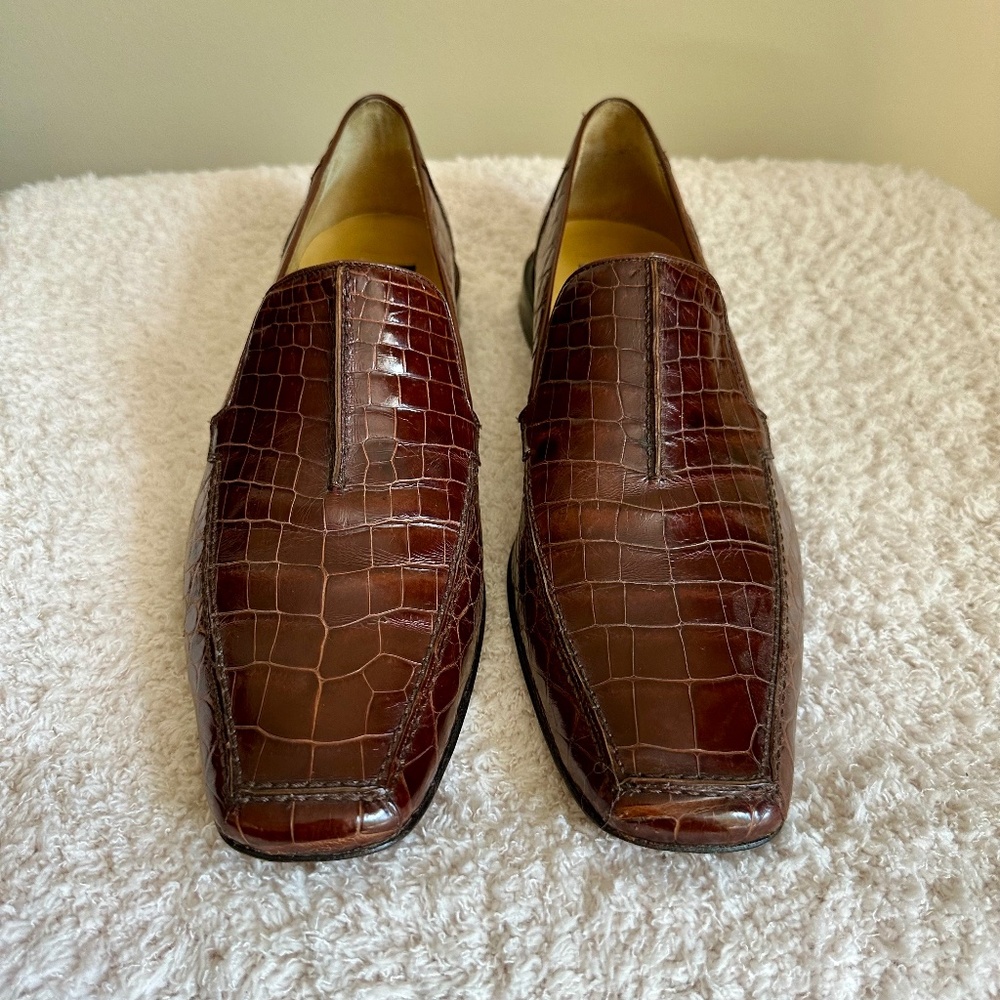 Mezlan Platinum Crocodile Men's Shoes